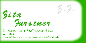 zita furstner business card